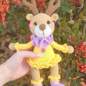 Handmade Crochet Deer Doll
